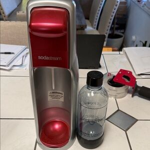 SodaStream Red and Silver Sparkling Water Maker